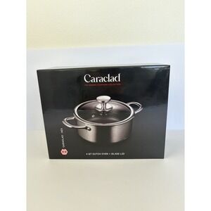 Caraclad/hex Ellevated Hex Nonstick Stainless/Aluminum 4qt Dutch Oven /glass Lid